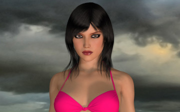 Картинка 3д+графика люди+ people фон взгляд девушка