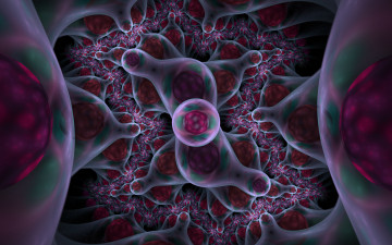 Картинка 3д+графика фракталы+ fractal цвета фон узор