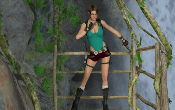 Картинка 3д+графика фантазия+ fantasy фон взгляд девушка оружие