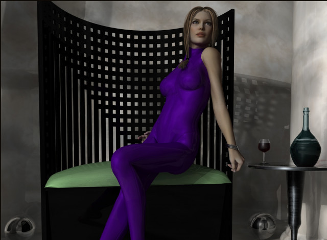 Обои картинки фото 3д графика, люди , people, взгляд, фон, девушка