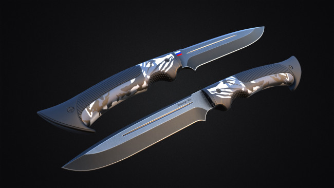 Обои картинки фото оружие, 3d, фон, нож