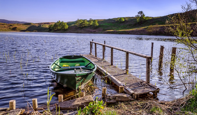 Обои картинки фото корабли, лодки,  шлюпки, река, лодка