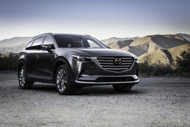 Обои картинки фото автомобили, mazda, 2016, г, темный, us-spec, cx-9