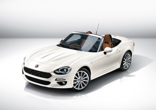 Обои картинки фото автомобили, fiat, 2016г, светлый, 124, spider