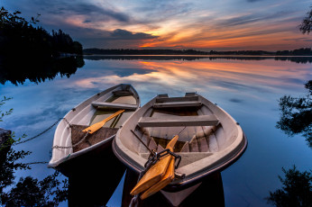 Картинка корабли лодки +шлюпки лес река