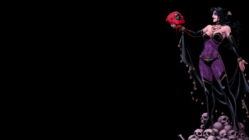 Картинка рисованное комиксы фон черепа взгляд девушка