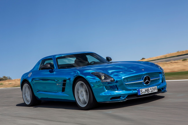 Обои картинки фото mercedes-benz sls amg coupe electric drive 2014, автомобили, mercedes-benz, amg, sls, 2014, drive, coupe, electric