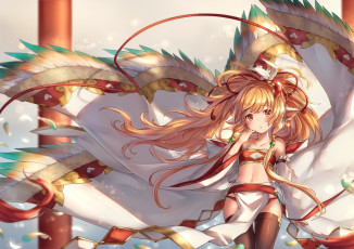 Картинка аниме granblue+fantasy взгляд девушка фон