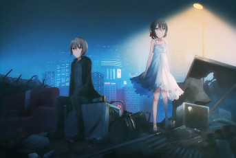 Картинка аниме unknown +другое+ взгляд фон девушка