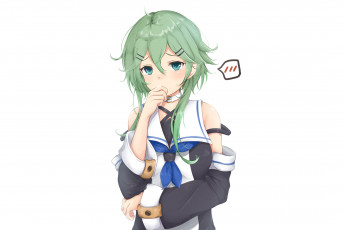 Картинка аниме kantai+collection фон взгляд девушка