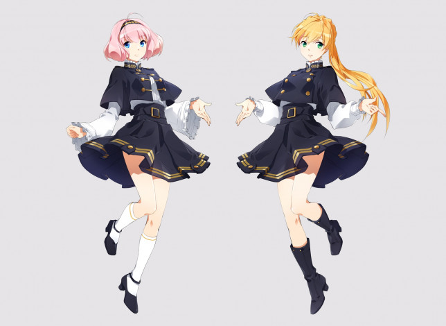 Обои картинки фото аниме, aldnoah zero, девушки