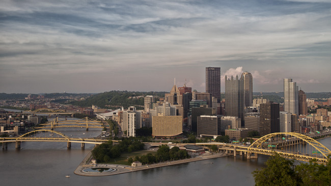 Обои картинки фото pittsburg, города, питтсбург , сша, простор