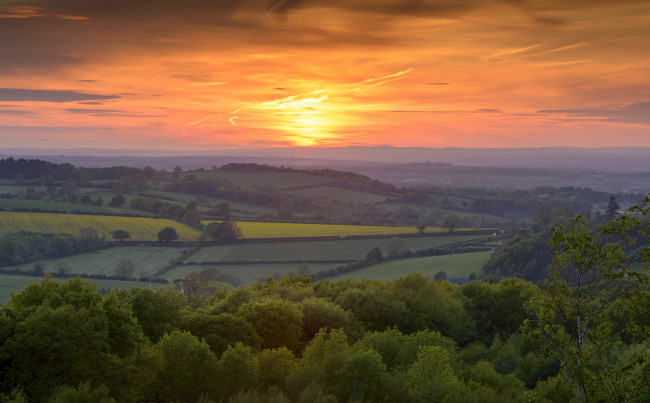 Обои картинки фото природа, восходы, закаты, простор