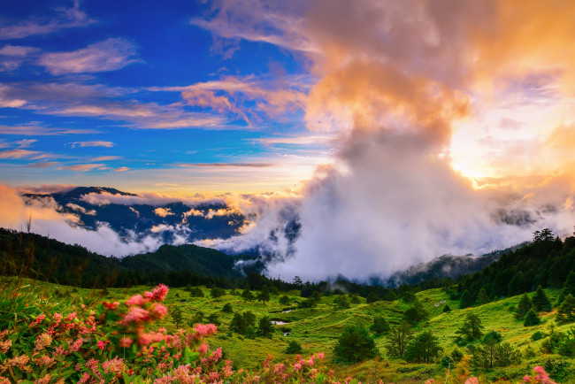 Обои картинки фото природа, горы, простор