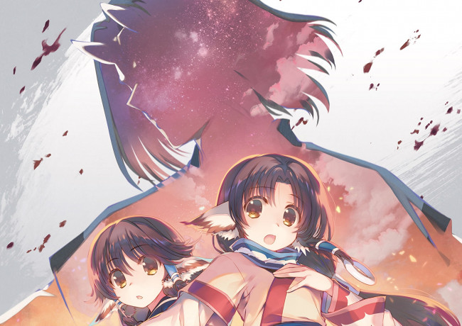 Обои картинки фото аниме, животные,  существа, девочки