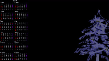 Картинка календари праздники +салюты черный фон елка