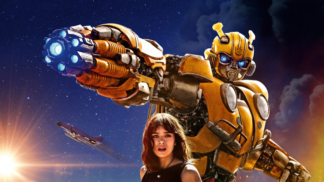 Обои картинки фото bumblebee , 2018, кино фильмы, bumblebee, хейли, стайнфелд, фантастика, постер