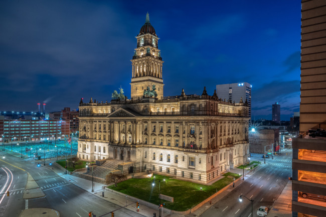 Обои картинки фото detroit, города, детройт , сша, простор