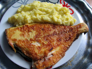 Картинка еда рыбные+блюда +с+морепродуктами пюре камбала