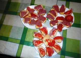 Картинка еда бутерброды +гамбургеры +канапе хлеб колбаса сыр помидоры томаты