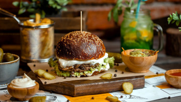 Картинка еда бутерброды +гамбургеры +канапе гамбургер