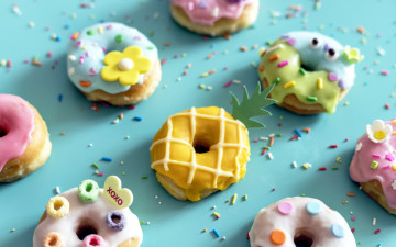 Картинка еда хлеб +выпечка пончики