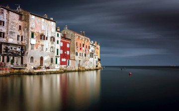 обоя города, ровинь , хорватия, дома, вода