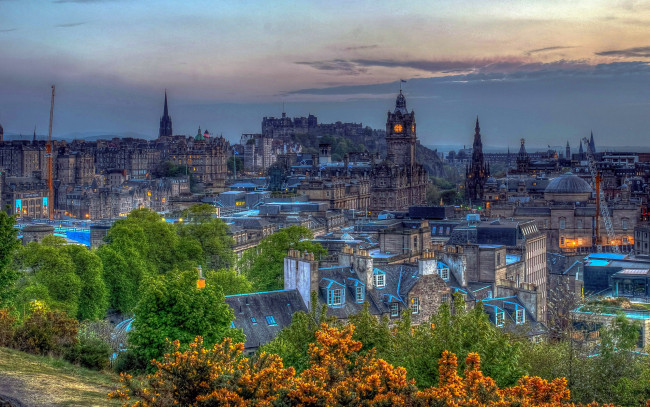 Обои картинки фото города, эдинбург , шотландия, панорама