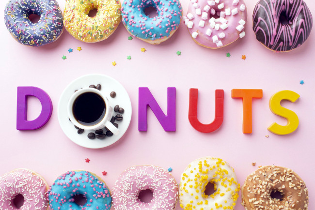 Обои картинки фото еда, хлеб,  выпечка, пончики