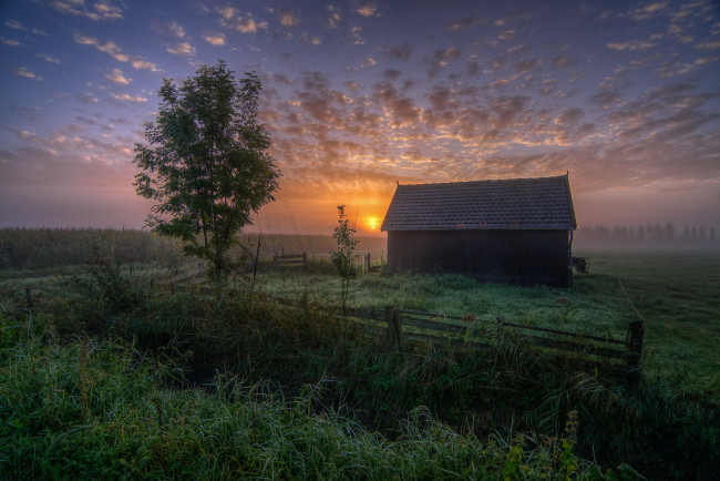 Обои картинки фото природа, восходы, закаты, простор