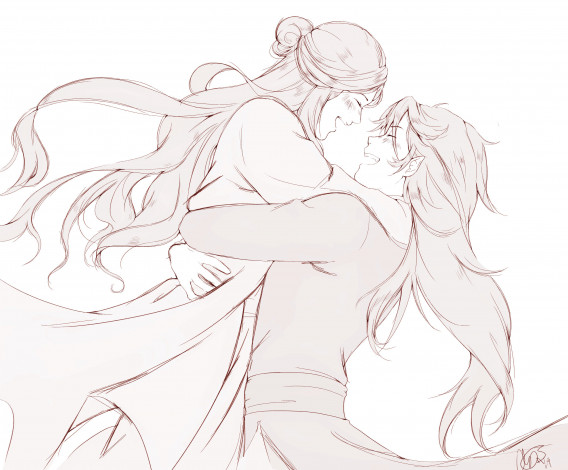 Обои картинки фото аниме, tian guan ci fu, благословение, небожителей, tian, guan, ci, fu, мосян, тунсю