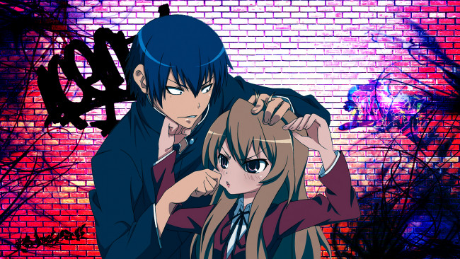Обои картинки фото аниме, toradora