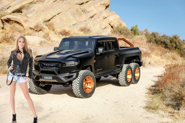 Обои картинки фото автомобили, -авто с девушками, rezvani, hercules, truck