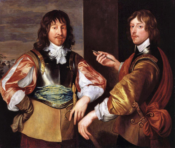 Обои картинки фото mountjoy blount,  1st earl of newport george goring,  baron goring, рисованное, antoine van dyck, люди, аристократы