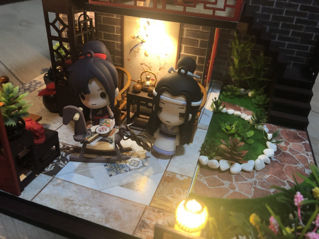 Обои картинки фото разное, куклы, вэй, усянь, лань, ванцзы, домик