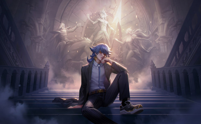 Обои картинки фото видео игры, arena of valor, парень, лестница