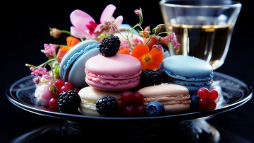 Картинка 3д+графика еда- food макаруны