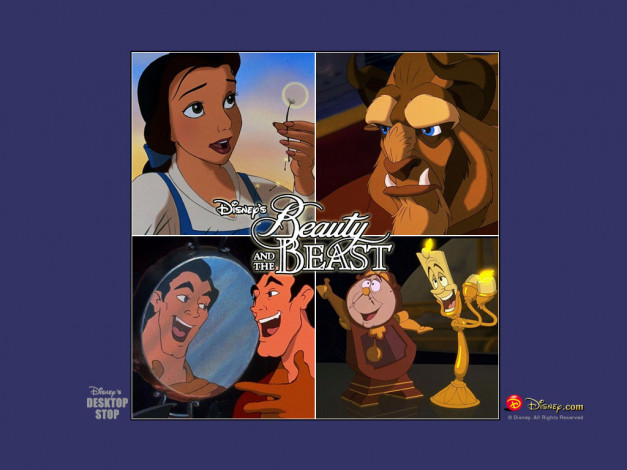 Обои картинки фото мультфильмы, beauty, and, the, beast