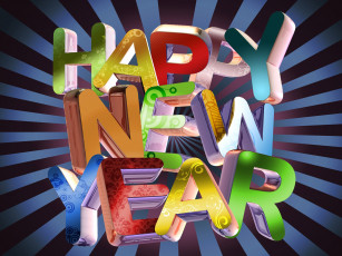 Картинка праздничные 3д графика новый год