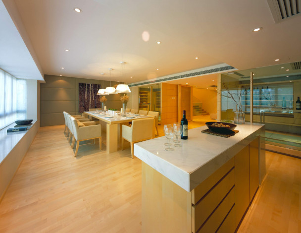 Обои картинки фото интерьер, столовая, стулья, стол