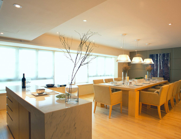 Обои картинки фото интерьер, столовая, стулья, стол