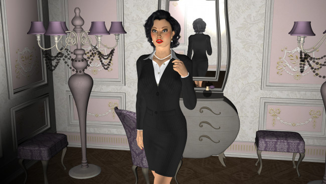 Обои картинки фото 3д графика, people , люди, взгляд, девушка