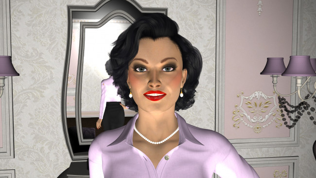 Обои картинки фото 3д графика, people , люди, взгляд, девушка