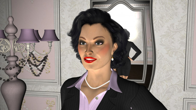 Обои картинки фото 3д графика, people , люди, взгляд, девушка