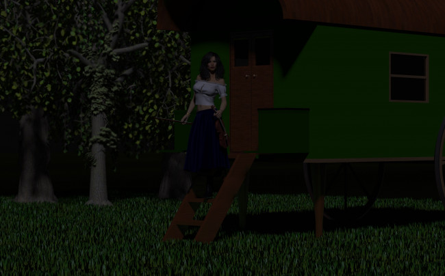 Обои картинки фото 3д графика, people , люди, девушка, лесница