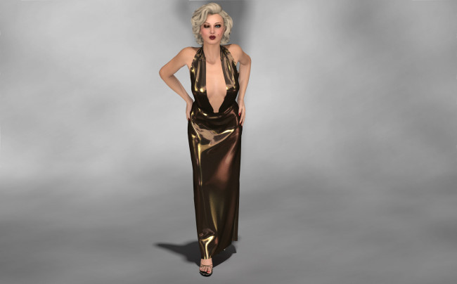 Обои картинки фото 3д графика, people , люди, платье, девушка