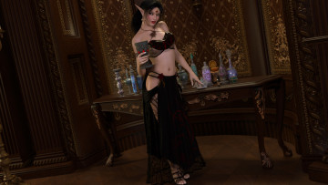 Картинка 3д+графика эльфы+ elves эльфийка взгляд фон