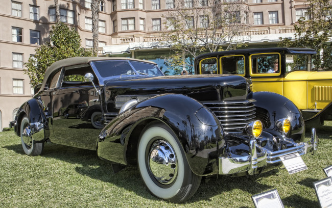 Обои картинки фото 1937 cord 812 supercharged phaeton, автомобили, выставки и уличные фото, выставка, автошоу