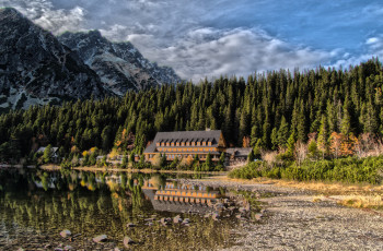 Картинка города -+пейзажи лес горы река