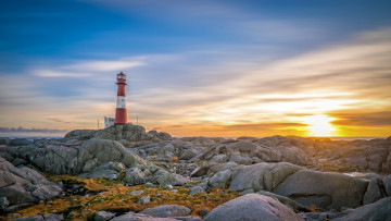Картинка природа маяки рассвет